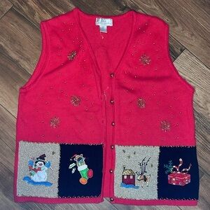 Christmas Sweater Vest Lisa International Women's Sweater Vest